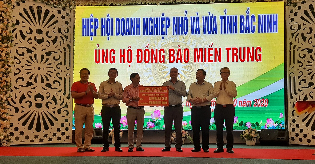 Hiệp hội doanh nghiệp nhỏ và vừa tỉnh Bắc Ninh vận động ủng hộ đồng bào miền Trung
